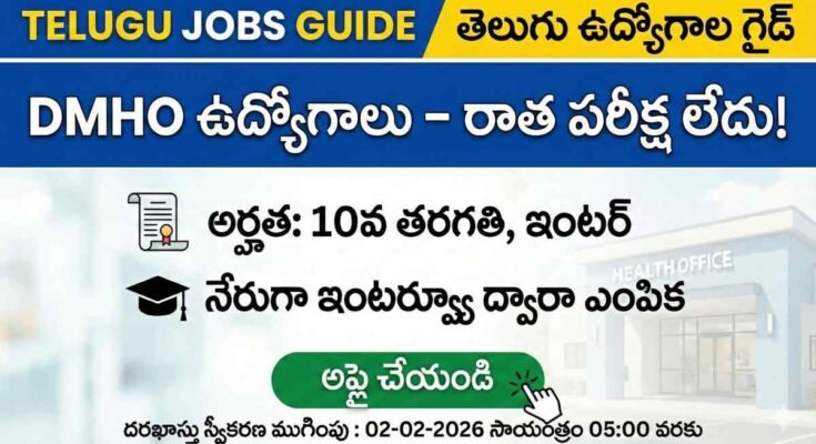 టెన్త్, ఇంటర్ చదివిన వారికి ప్రభుత్వ ఉద్యోగ అవకాశం – DMHO Recruitment 2026