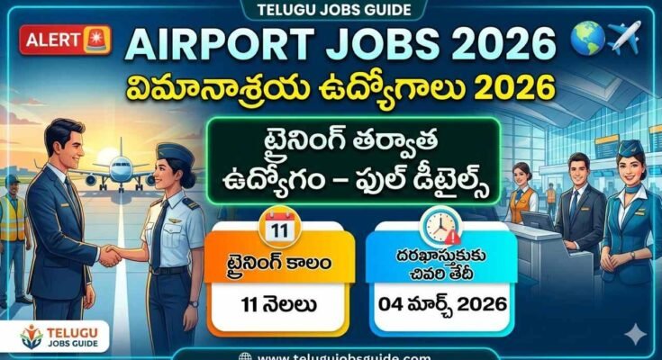AIASL Vijayawada Airport Trainee Jobs 2026 poster showing 11 months training and last date 04 March 2026