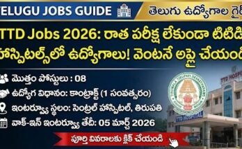 TTD Jobs 2026 notification banner for Civil Assistant Surgeon posts at Tirumala Tirupati Devasthanams hospitals with walk-in interview details