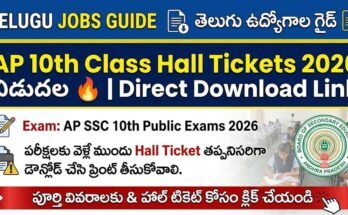 AP 10th Class Hall Ticket 2026 released for SSC Public Exams with direct download link for Andhra Pradesh students.