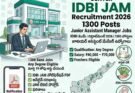 IDBI JAM Recruitment 2026 poster showing 1300 Junior Assistant Manager bank jobs with any degree eligibility, salary ₹40,000–₹70,000 and last date 19 March 2026