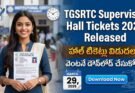 TGSRTC Supervisor Hall Tickets 2026 released candidate holding admit card with exam date March 29 download details Telugu text