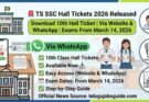 TS SSC Hall Tickets 2026 Released – Download Telangana 10th class hall ticket via website or WhatsApp before exams starting March 14, 2026.