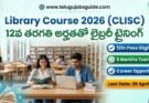 Library Course 2026 CLISC banner showing students studying in a modern library, highlighting 12th pass eligibility, 5 months training, career opportunity, and last date 29 April 2026.