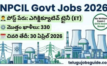NPCIL Govt Jobs 2026 Executive Trainee ET recruitment image showing 330 vacancies last date April 30 2026 and GATE based selection without written exam
