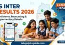 TS Inter Results 2026 students checking results on mobile short memo recounting re-verification supplementary details Telangana